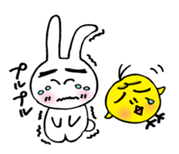 Geji eyebrow rabbit sticker #9014659