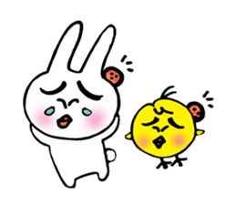 Geji eyebrow rabbit sticker #9014660