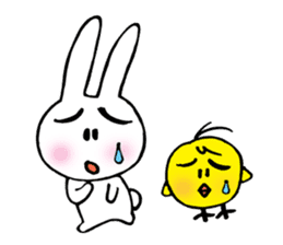 Geji eyebrow rabbit sticker #9014661