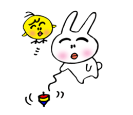 Geji eyebrow rabbit sticker #9014662