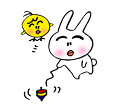 Geji eyebrow rabbit sticker #9014662