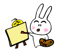 Geji eyebrow rabbit sticker #9014663