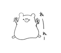 rakugaki bear sticker 2 sticker #9014944