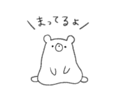 rakugaki bear sticker 2 sticker #9014959