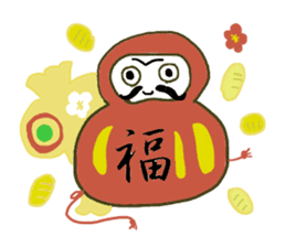 Happy New Year DARUMA sticker #9016016