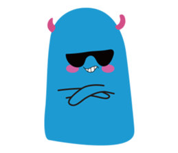 Blue Monster slime ? sticker #9016483