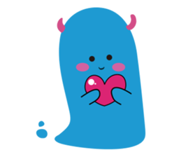 Blue Monster slime ? sticker #9016486