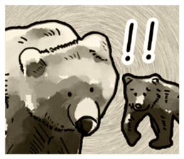 Watercolor bear sticker sticker #9016698