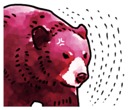 Watercolor bear sticker sticker #9016701