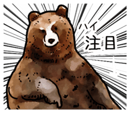 Watercolor bear sticker sticker #9016709