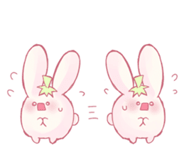 Pink Rabbit and Blue Penguin sticker #9018284