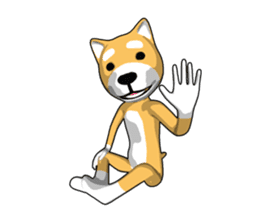 Gesture dog man sticker #9018773