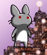 World of white rabbit sticker #9019136