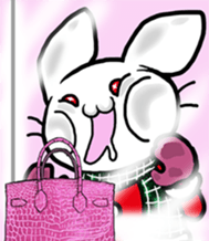 World of white rabbit sticker #9019143