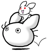 World of white rabbit sticker #9019166