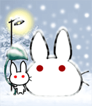 World of white rabbit sticker #9019175