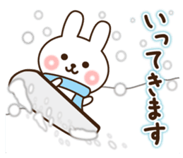 kind message rabbit (winter) sticker #9020796