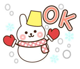 kind message rabbit (winter) sticker #9020804