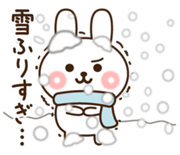 kind message rabbit (winter) sticker #9020811