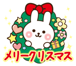 kind message rabbit (winter) sticker #9020820