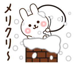 kind message rabbit (winter) sticker #9020822