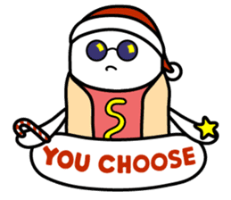 Hot Dog Man : Christmas sticker #9021110