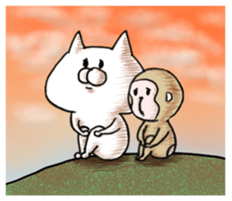 White cat of the Oita dialect 3 sticker #9021630