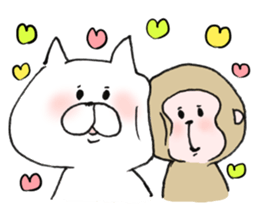 White cat of the Oita dialect 3 sticker #9021631