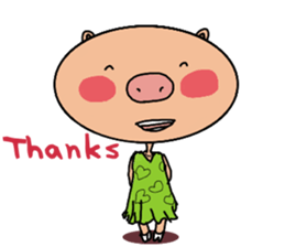 BUTA-tan to world sticker #9021632