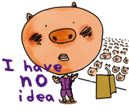 BUTA-tan to world sticker #9021664