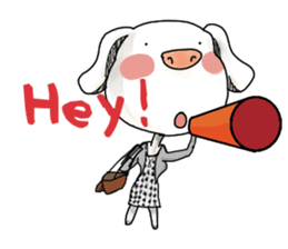 BUTA-tan to world sticker #9021666