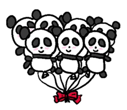 Balloon Panda sticker #9023088