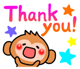 Cute monkey. sticker #9023564