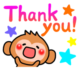Cute monkey. sticker #9023564