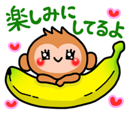 Cute monkey. sticker #9023573