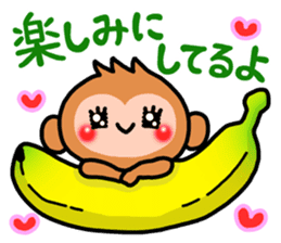 Cute monkey. sticker #9023573