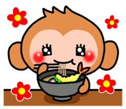 Cute monkey. sticker #9023583