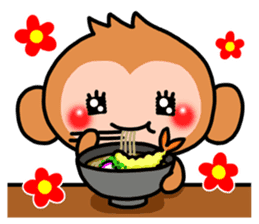 Cute monkey. sticker #9023583
