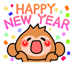 Cute monkey. sticker #9023585