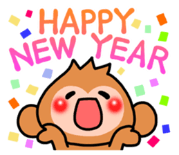 Cute monkey. sticker #9023585