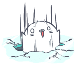 Daily life of the Earless Seal sticker #9023607