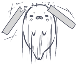 Daily life of the Earless Seal sticker #9023616