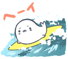 Daily life of the Earless Seal sticker #9023639