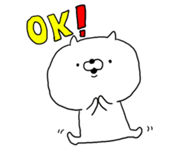 White cat MOGU sticker #9023802