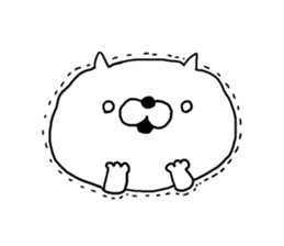 White cat MOGU sticker #9023809