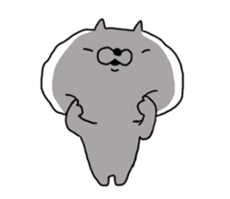 White cat MOGU sticker #9023814