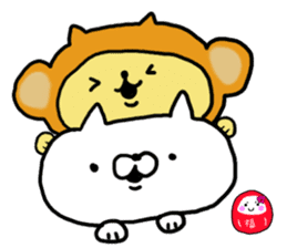 White cat MOGU sticker #9023837