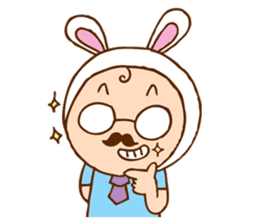 Home Sweet Home - Lovely dad & mom bunny sticker #9023927