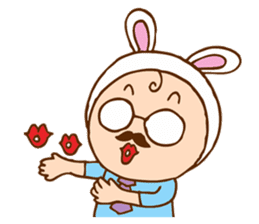 Home Sweet Home - Lovely dad & mom bunny sticker #9023929