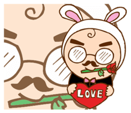 Home Sweet Home - Lovely dad & mom bunny sticker #9023951